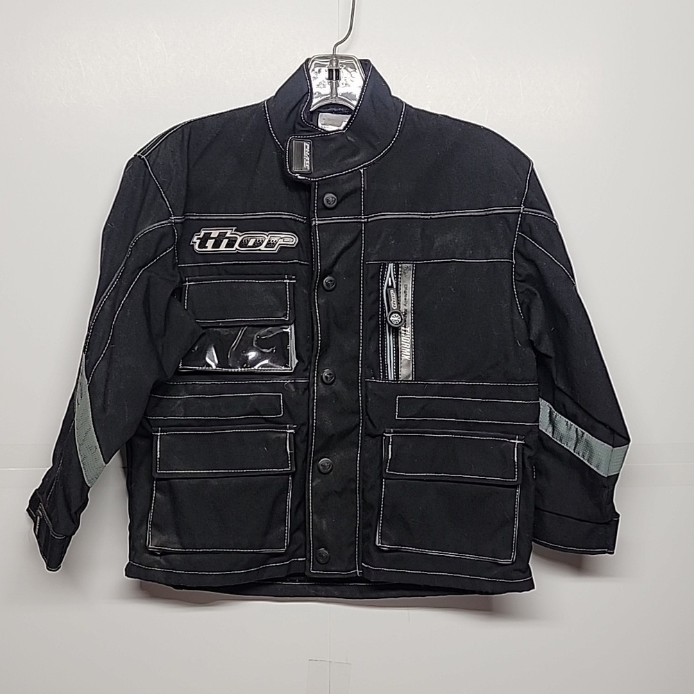 Thor MX phase motocross youth sz S black riding jacket.     Great present. WOW!
